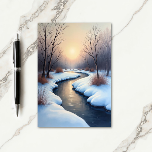Serene Winter Glow Card