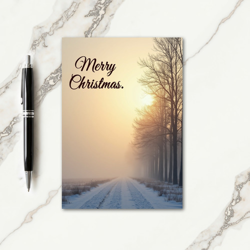 Serene Winter Glow Christmas Card