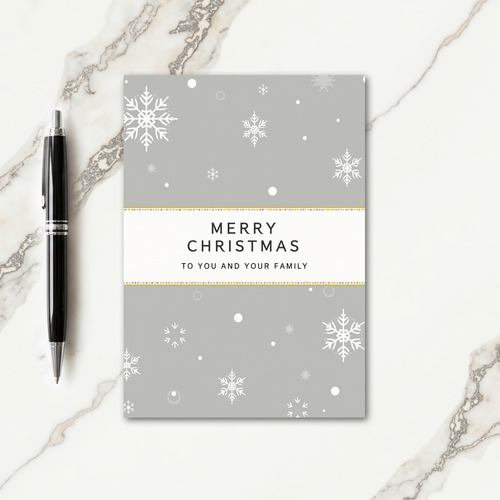 Serene Winter Gold Pattern Card thumbnail