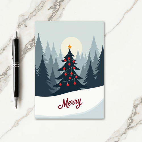 Serene Winter Moonlight Card