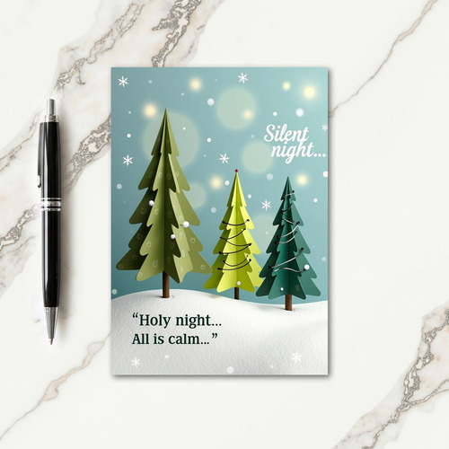 Serene Winter Trees Card