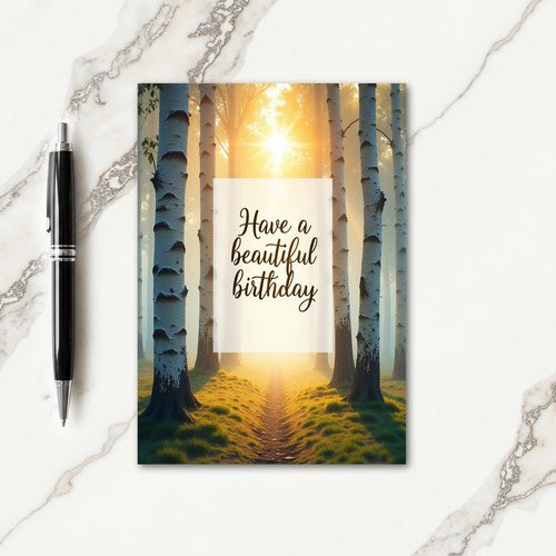 Serene Woodland Birthday Card