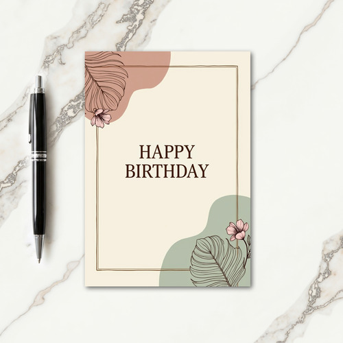 Serif Frame Birthday Card