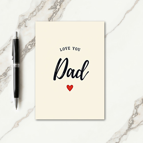 Serif Love Dad Fathers Day Card