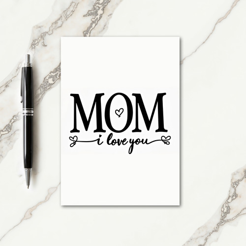 Serif Mom Heart Script Card