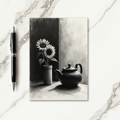 Shadowed Blossom Birthday Card