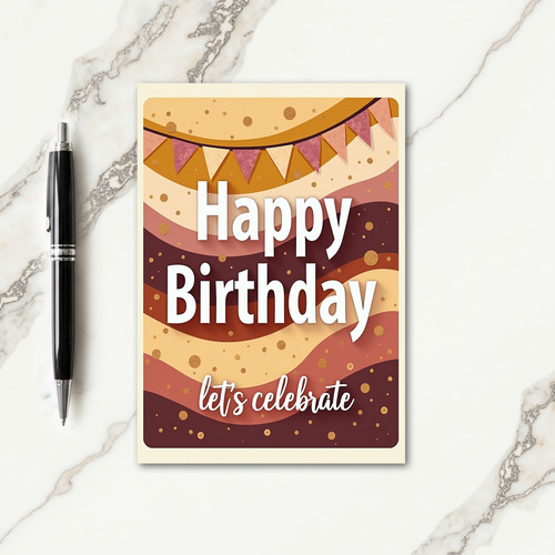 Shadowed Text Birthday Card