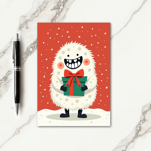 Shaggy Creature Christmas Card