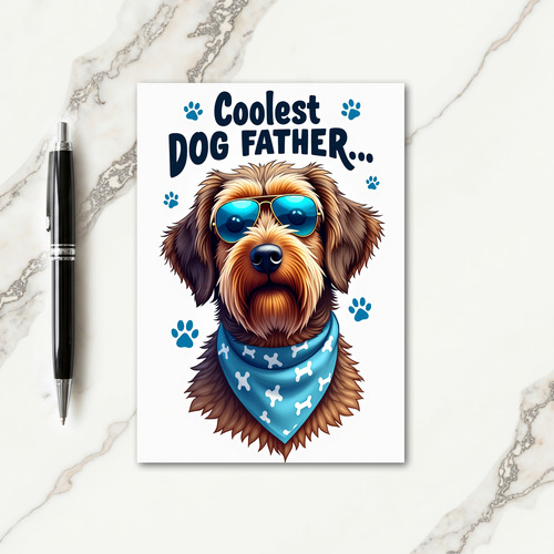 Shaggy Dog Coolest Father Art Card