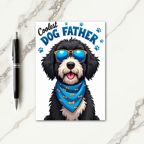 Shaggy Dog Dads Day Card