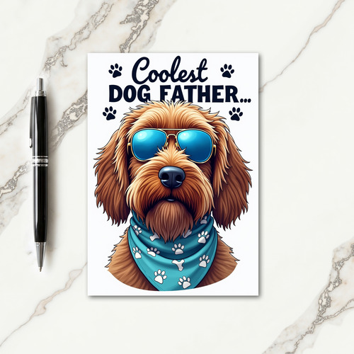 Shaggy Dog Fathers Day Scene Card