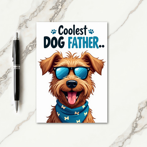 Shaggy Dog Fathers Day Smile Card