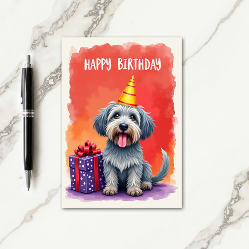 Shaggy Pup Birthday Card