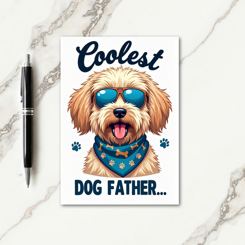 Shaggy Pup Fathers Day Image Card