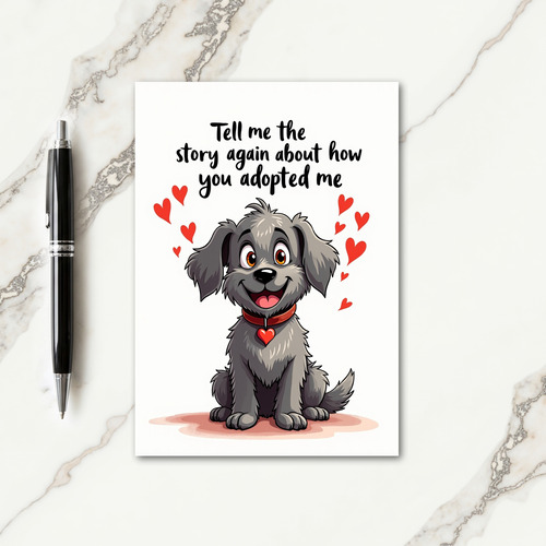 Shaggy Pup Fathers Day Story Card