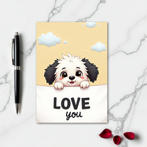 Shaggy Puppy Love You Card