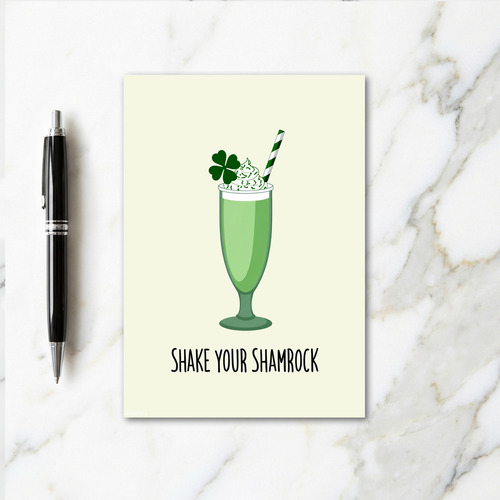 Shake Your Shamrock Green Drink Card