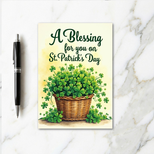 Shamrock Abundance St Patricks Card