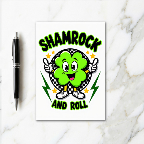 Shamrock And Roll Fun Card