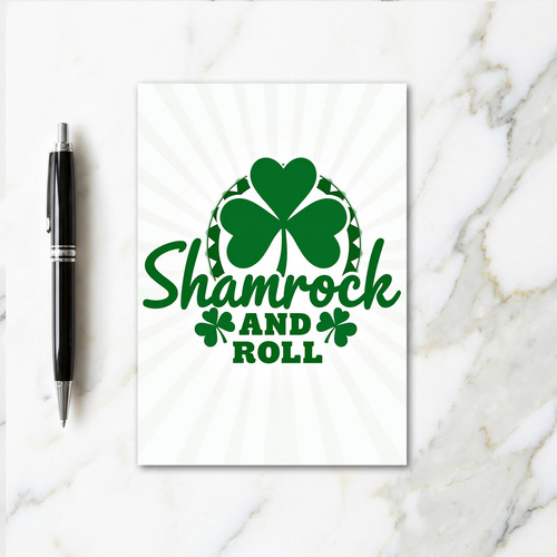 Shamrock And Roll Irish Greeting Card