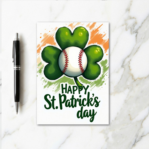 Shamrock Baseball Pattern Card