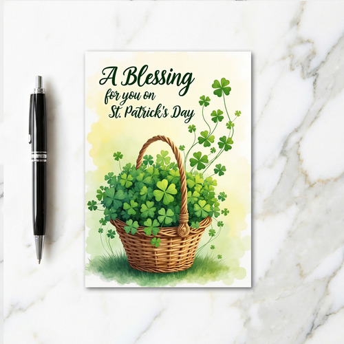 Shamrock Basket Pattern Card