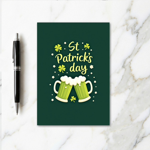 Shamrock Beer Toast Day Card