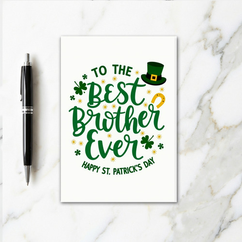 Shamrock Best Brother Ever Card