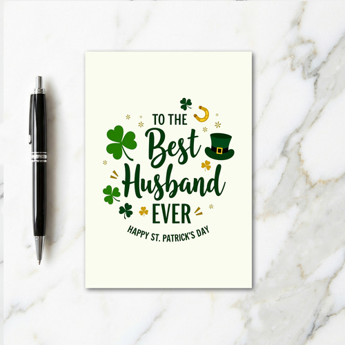 Shamrock Best Husband Ever Card