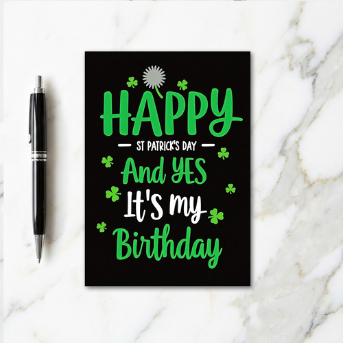 Shamrock Birthday Pattern Card