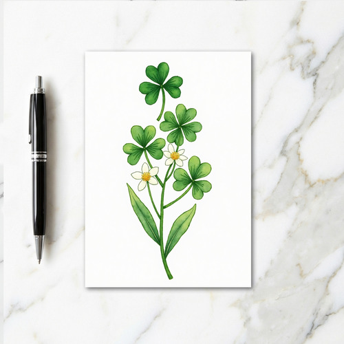 Shamrock Blossom Spring Card