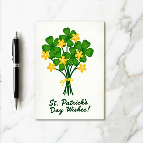 Shamrock Blossoms Greetings Card