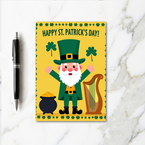 Shamrock Border St Patricks Day Card