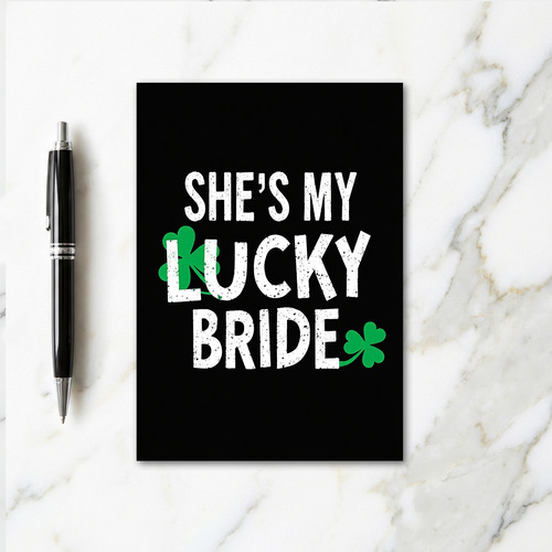 Shamrock Bride Lucky Pattern Card