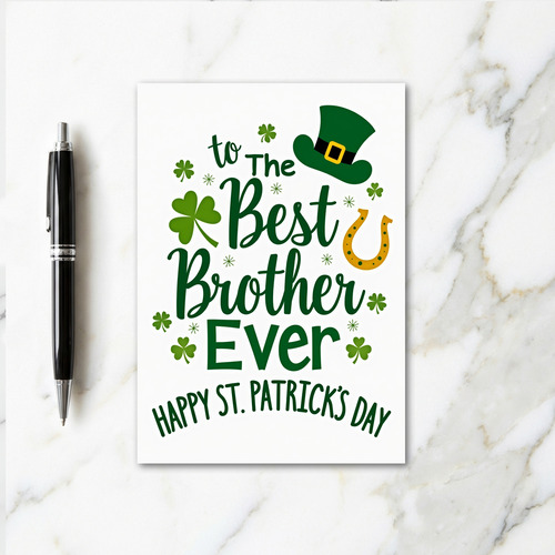 Shamrock Brother St Patricks Card