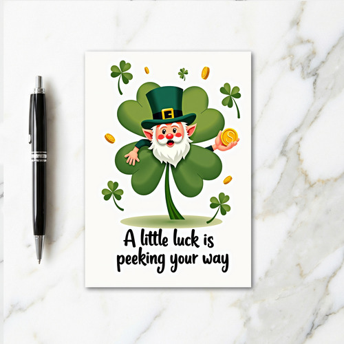 Shamrock Coin Luck Card