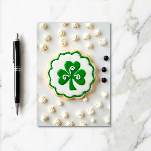 Shamrock Cookie St Patricks Day Card