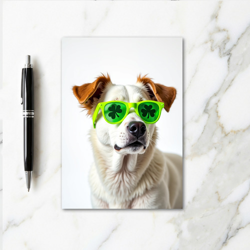 Shamrock Dog Fun Time Card