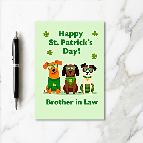 Shamrock Dog Pattern Card