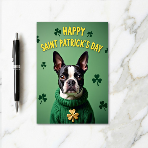 Shamrock Dog Portrait Card