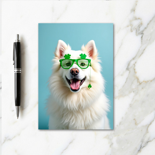 Shamrock Dog Portrait Fun Card