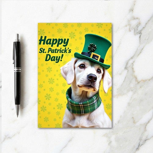 Shamrock Dog St Patricks Day Card