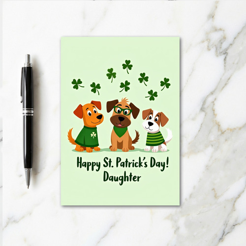 Shamrock Dogs Happy Day Card