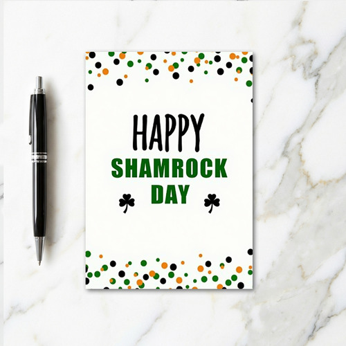 Shamrock Dot Pattern Card
