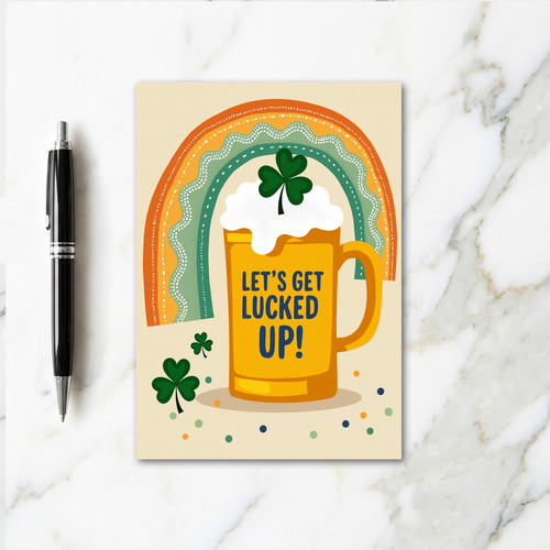 Shamrock Dots Beer Cheers Card