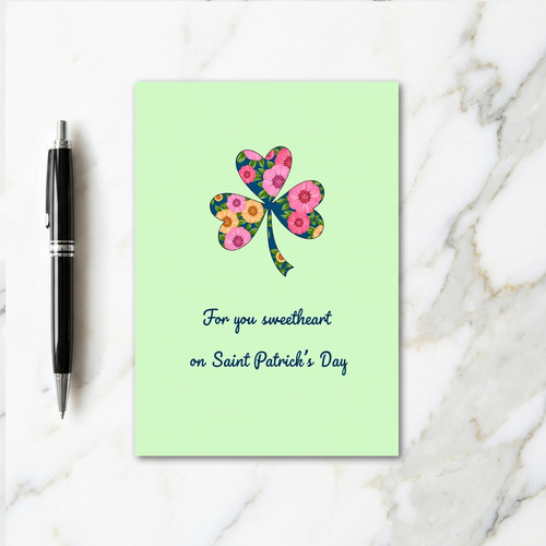 Shamrock Flowers Greeting Card
