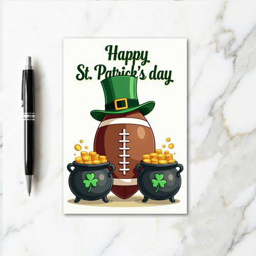 Shamrock Football Art Card