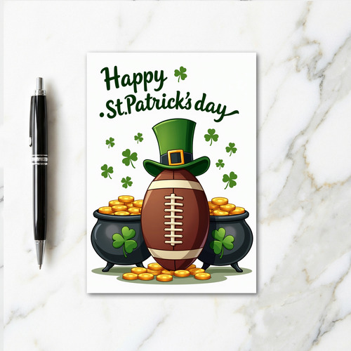 Shamrock Football Pattern Card