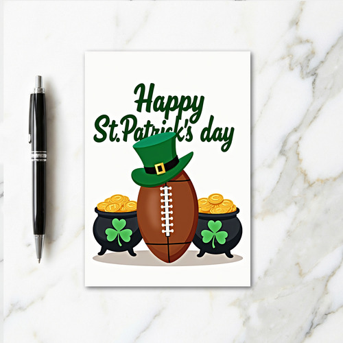 Shamrock Football Scene Card