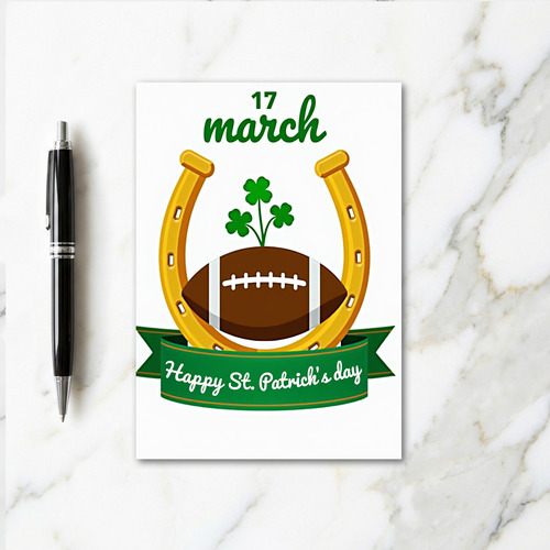 Shamrock Football St Patricks Card